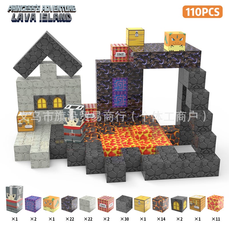 Original Forest Series 2.5Cm Oversized Magnetic Building Blocks Mc World Magnetic Building Blocks Assembly Toys - Image 1